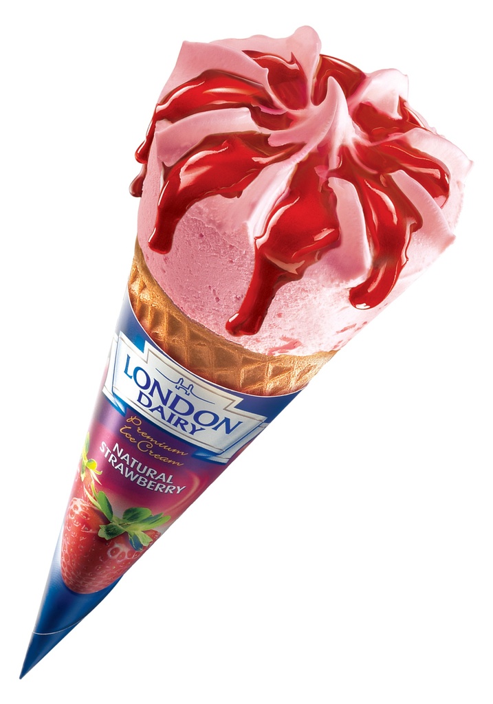 LD Strawberry Cone 4Fl Oz (12x12)
